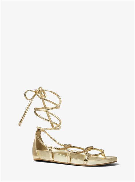 michael kors lace up sandals|Michael Kors genuine leather sandals.